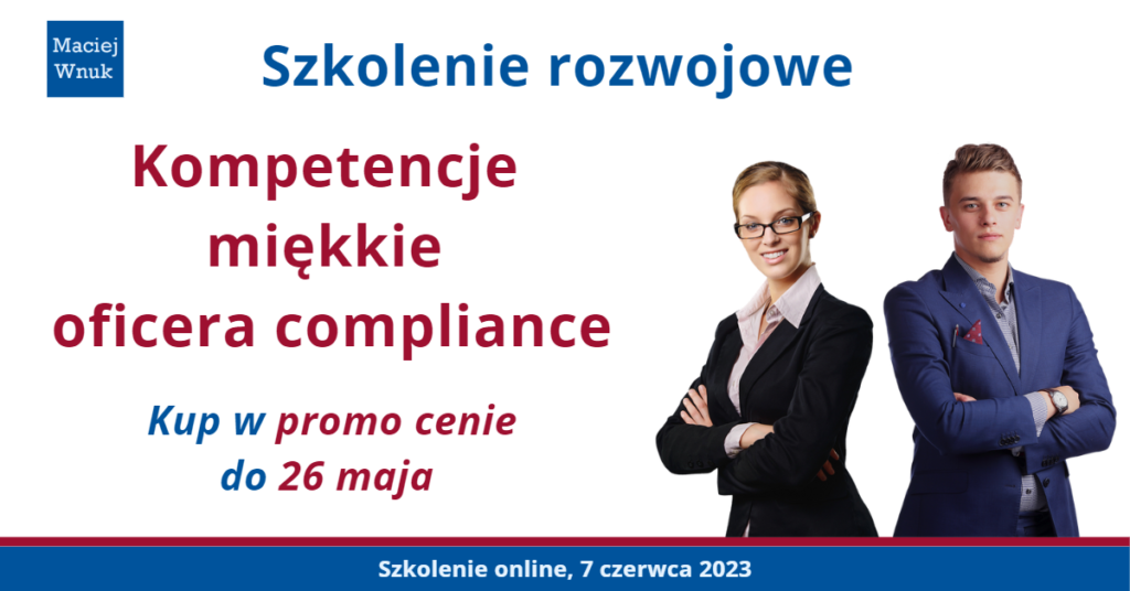 Szkolenie rozwojowe Kompetencje miękkie oficera compliance