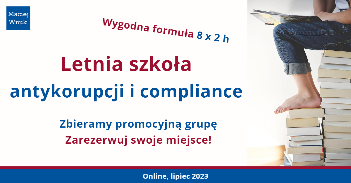Letnia szkoła antykorupcji i compliance