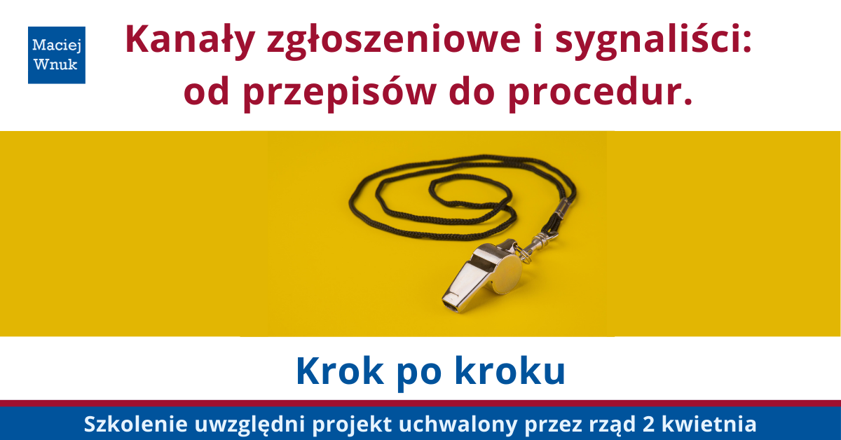 Kanały zgłoszeniowe i sygnaliści.